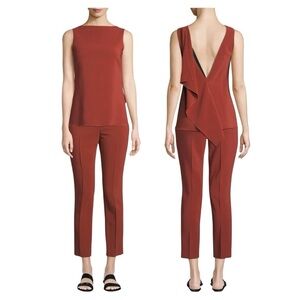 Rosetta Getty Cady Draped Stretch Top and  Cropped Pants Set Size 6
